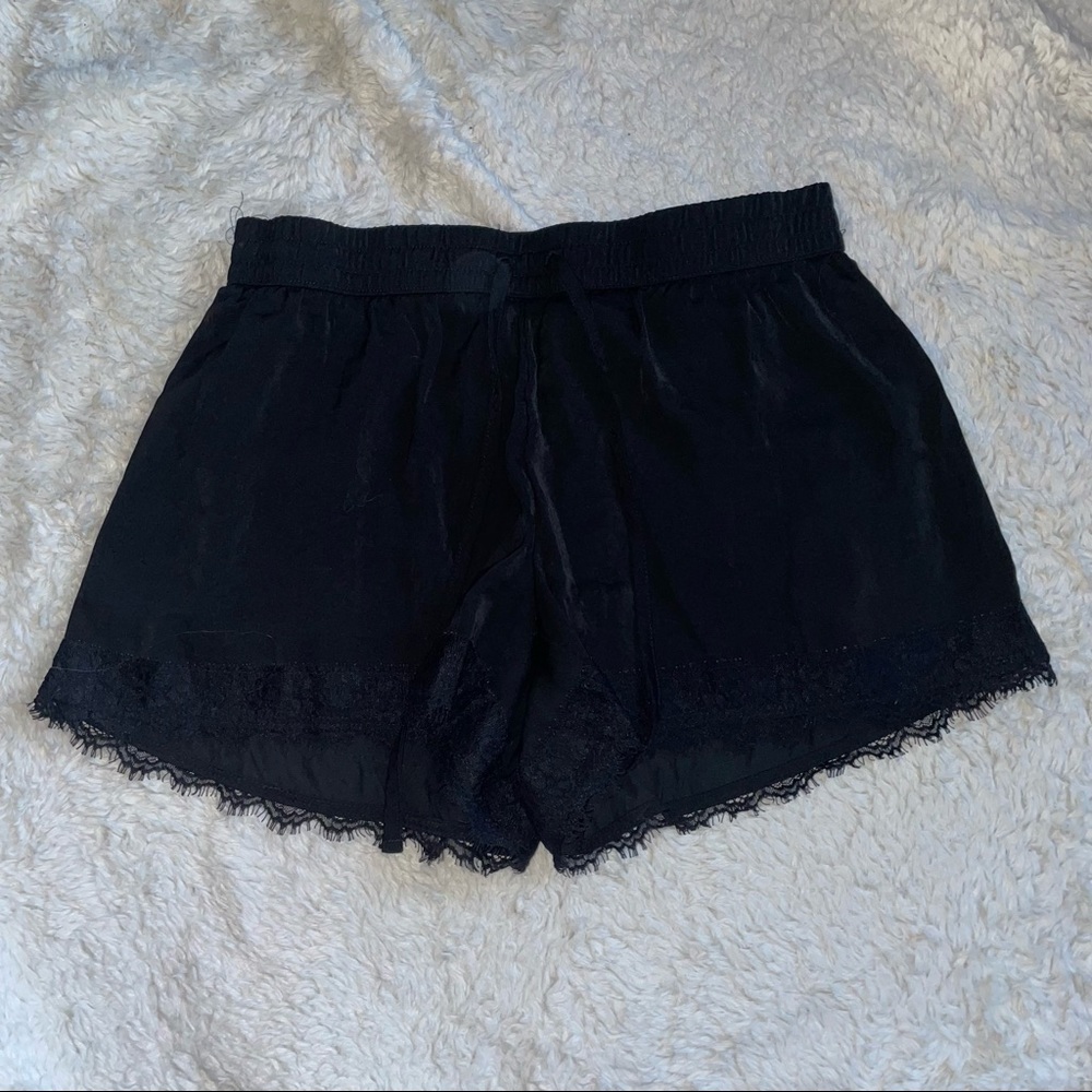 Black Satin Hollister Shorts